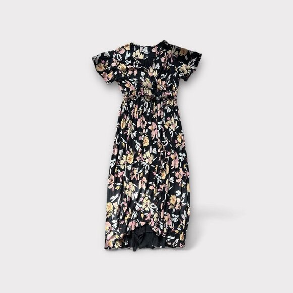 Isabel Maternity By Ingrid & Isabel Dress Womens Large Black Floral Maxi - Picture 2 of 8